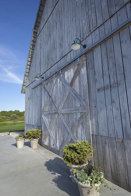 Shanahan's barn entrance and outdoor patio